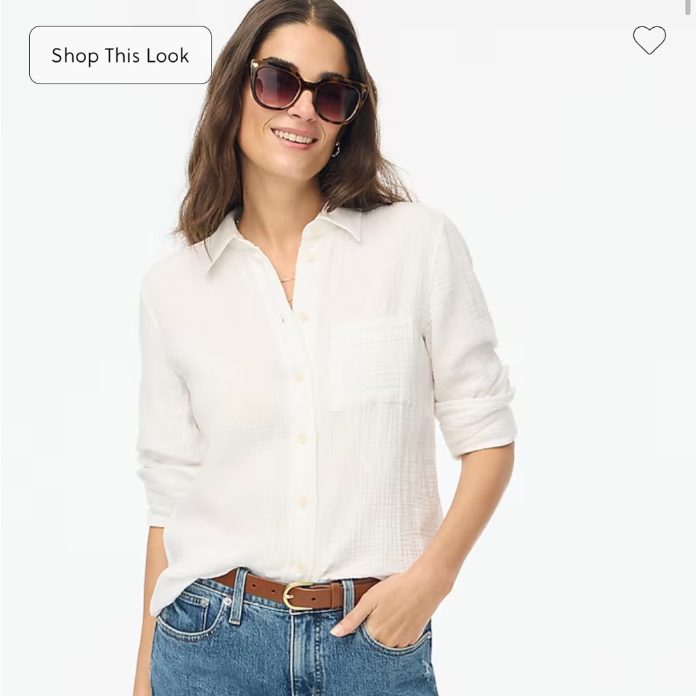 JCrew Double-Gauze White Shirt